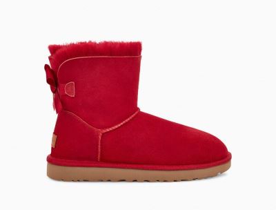UGG Mini Bailey Bow II Boots for Womens - Red India